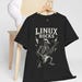 Linux Rocks T-Shirt: Skeleton Penguin Guitarist, Metalhead Coder Tee view 1