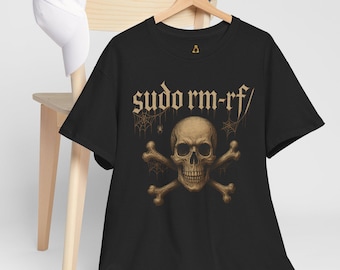 Gothic SkullLinux Shirt: Halloween Hacker Geschenk für Programmierer