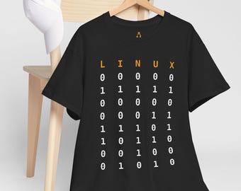 "Linux Binary Code T-Shirt - Geeky Programmierer T-Shirt."