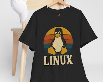 RetroLinux T-Shirt: Vintage Tux Pinguin Grafik