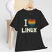 I Love Linux T-Shirt: Retro Pixel Heart Design for Linux Fans & Open Source Lovers view 1