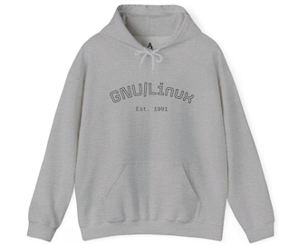 GNU/Linux Hoodie: Minimalistisches Open Quellcoder Geschenk