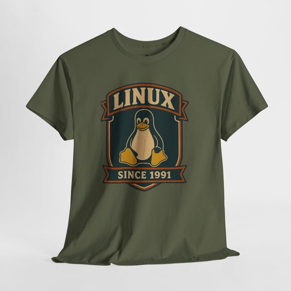 Vintage Linux T-Shirt: Tux Penguin, Open Source Geek Tee | LinuxDrip