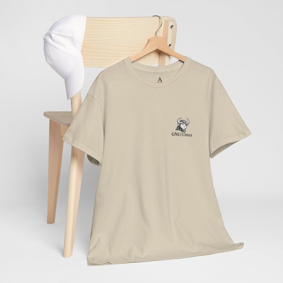 GNU/Linux T-Shirt: Minimal Chest Logo Design for Open Source Purists