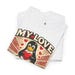 My Love Runs on Linux T-Shirt: Cute Valentine Design with Tux Penguin for Linux Fans view 4