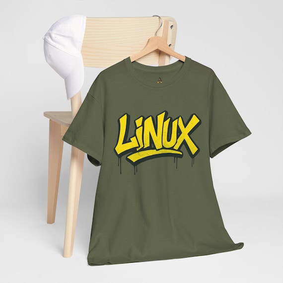 Graffiti Linux T-Shirt: Urban Open Source Coder Tee