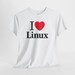 I Love Linux T-Shirt: Classic Minimal Design for Linux & Open Source Fans view 2