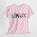 Colorful Linux T-Shirt: Modern Typography, Open Source Tee view 3