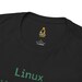 Retro Linux Terminal T-Shirt: Green Tux Hacker Tee view 3