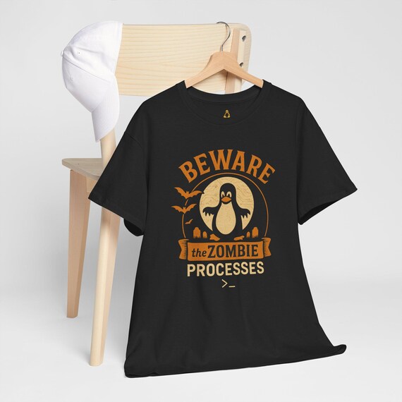 Zombie Processes Linux Halloween T-Shirt: Funny Programmer Tee