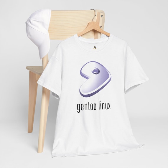 Gentoo Linux T-Shirt : Official Gentoo Logo Minimal Design for Linux Enthusiasts