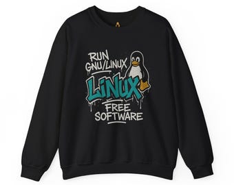 Run GNU/Linux Sweatshirt: Freies Software Kapuzenshirt für Programmierer,Linux Benutzer & Open Quellcode Fans