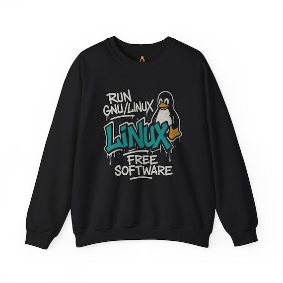 Run GNU/Linux Sweatshirt: Free Software Hoodie for Developers, Linux Users & Open Source Fans