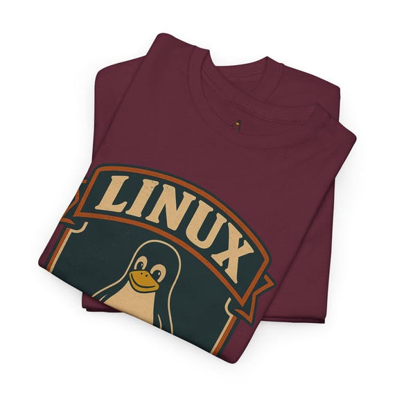 Vintage Linux T-Shirt: Tux Penguin, Open Source Geek Tee | LinuxDrip