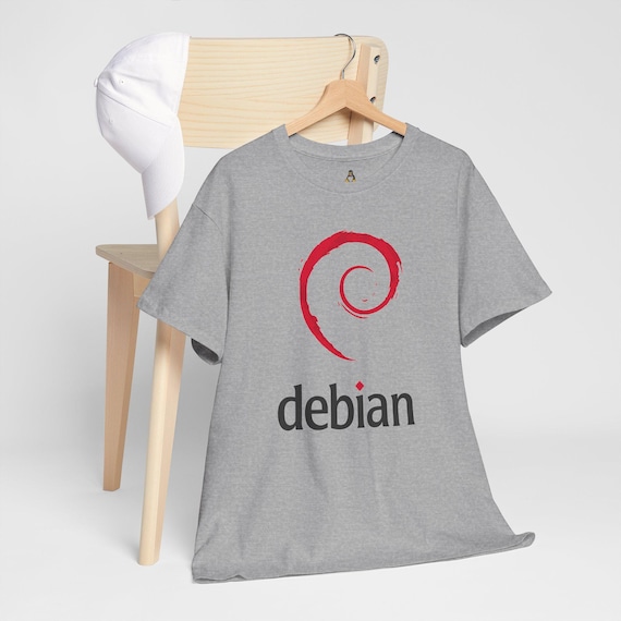 Debian Linux T-Shirt: Official Debian Logo Minimal Design for Linux & Open Source Fans