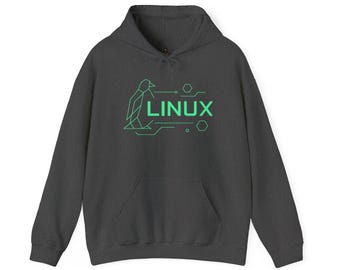 "Linux Hoodie: Futuristischer Tux Tech Design Hoodie für Programmierer, Programmierer & Open."