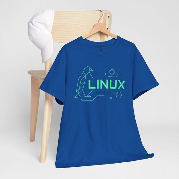 Geometric Linux Penguin T-Shirt: Cyber Geek Coder Tee