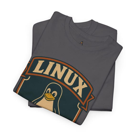 Vintage Linux T-Shirt: Tux Penguin, Open Source Geek Tee | LinuxDrip