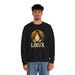 Retro Linux Sweatshirt: Vintage Tux Penguin Crewneck view 2