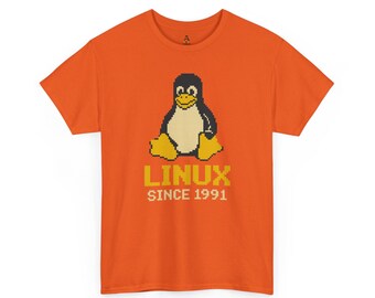 Pixel Tux Linux T-shirt: Retro Gamer Tee for Programmers - Etsy