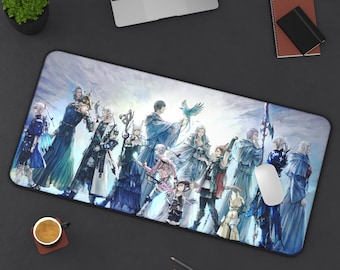 FFXIV Endwalker Credits Schreibtischmatte - Final Fantasy 14 Große Mousepad Erweiterung Spielmatte