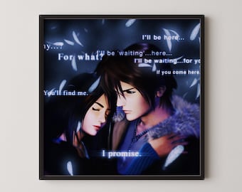Locandina del film Final Fantasy VIII: FF 8 Rinoa e Squall, ritratto d'amore, coppia di innamorati