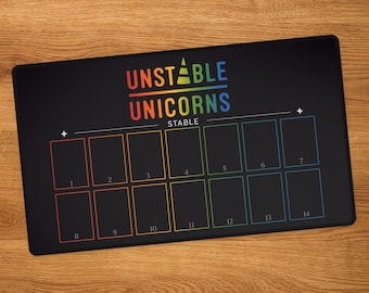 Instable Unicorns Regenbogen Krabbeldecke mit Stable Card Zones 24"x14"
