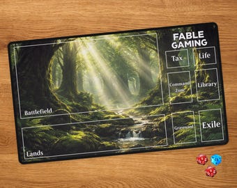 MTG PlayMat, 60 x 35 cm TCG PlayMat met gestikte randen, Trading Card