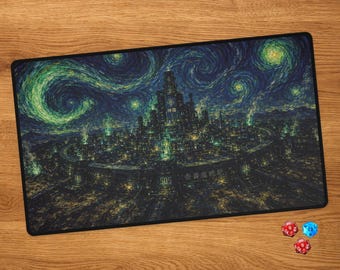 Sternennacht MTG Playmat - Final Fantasy VII TKG Schreibtischmatte FF7 Remake