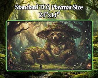 Greater Tanuki MTG Spielmatte - Waschbär Hund für Magic the Gathering
