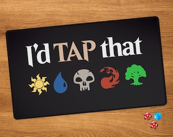 Vorrei TAPpare quel tappetino da gioco MTG con zone per le carte - Divertente tappetino da scrivania TCG per Magic the Gathering
