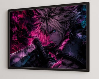 Final Fantasy 7 Charakter Anime Poster: FFVII Wolke Tifa Sephiroth Kunstdruck
