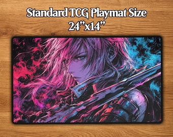 Tappetino da gioco MTG Anime Lightning Returns - Schizzo a inchiostro Final Fantasy XIII TCG Deskmat FF13