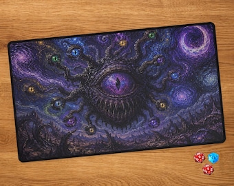 Beholder MTG Playmat - Behold the Starry Night Dungeons and Dragons TKG für Magic the Gathering