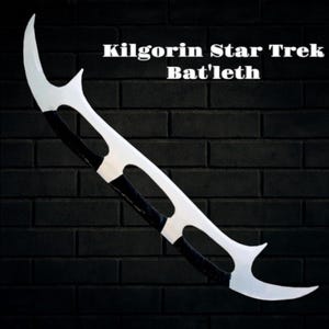 Handmade Star Trek Klingon Bat’leth Replica | Full Size Prop Blade | Steel Sword for Cosplay & Display | Perfect For Gift | For Halloween