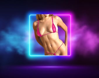 Microkini transparente – Conjunto de bikini de malla sexy – Traje de baño para la playa y fiestas en la piscina