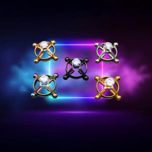 4 Post Diamond Round Nipple Clamps