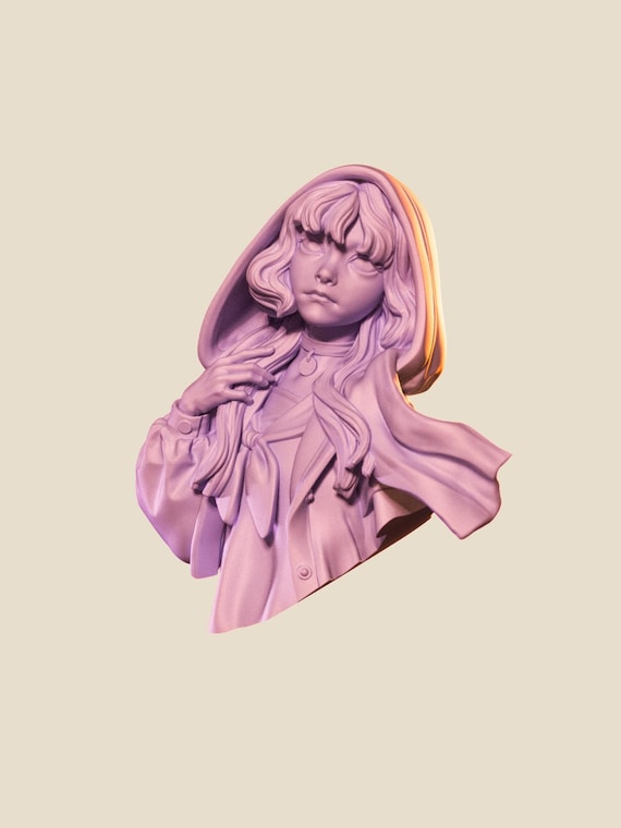 Girl in Raincoat Bust