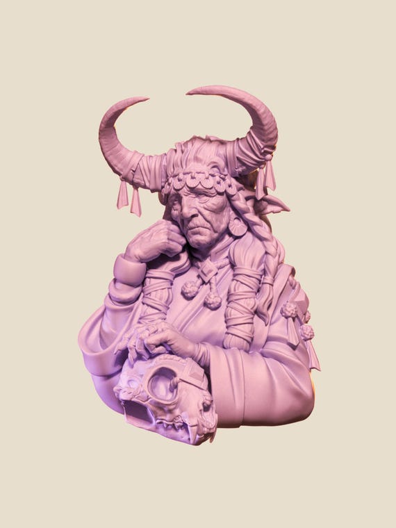 Wise Seer Miniature Model (6cm Tall) – Resin Print