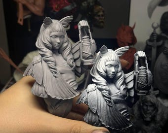 Liri papillon de nuit buste en résine moulée pour peinture miniature