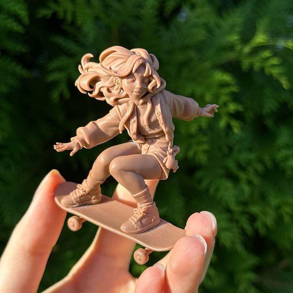 Skater 3d printed figure for miniature painting