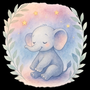 The Elephant Who Rocked to Sleep | Bedtime Story PDF for Ages 0–6 | Gentle Soothing Children’s Book + Parent Guide | ASMR for Kids