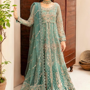 Custom Stitch Pakistan Indian Women Maxi, Bridal Designer, Hand Made Lehenga, Fully Embroidered, Wedding Wear, Ready Made, Formal Event.