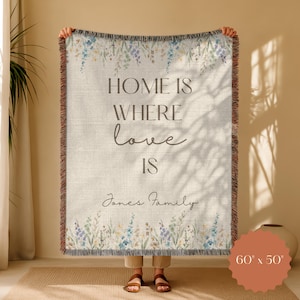 Personalized Christian Woven Blankets, Faith-Based Throw Blanket for Christian Women, Christian Sympathy Gift, Christian Tapestry Home Decor