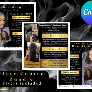 3 Editable Masterclass Flyer, Class Flyer, Course Flyer, Training Course Flyer, Lash Class, Nail Class, Beauty Class Template, Bundle