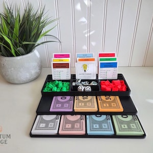 Monopoly Banker Organizer Tray – Holds Money, Property Cards, Houses, Hotels & Dice – Game Night Accessory