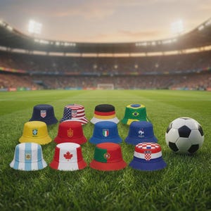Custom Country Bucket Hat, Personalized Soccer Fan Gear, National Flag Streetwear Cap, Unique Football Supporter Gift, Summer Festival Hat