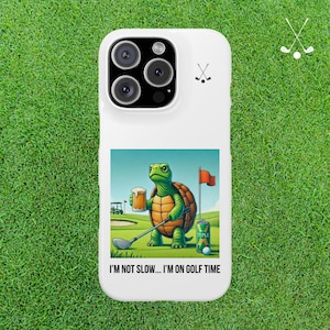 Funny Golf Phone Case, Cartoon iPhone 16 Snap Cover, Supports Wireless Charging, Golf Gift for Him or Her, Golf Trip Accessory
