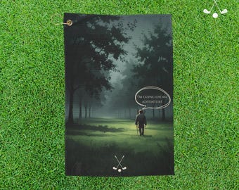 Lord of the Rings Golf Towel, I'm Going on an Adventure Gift, Hobbit-Inspired Funny Golf Accessory, Novelty Golfer Towel