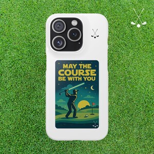 Star Wars Golf Phone Case, Funny iPhone 15 Snap Cover, Wireless Charging, Gift for Golf Lovers, Golf Trip Accessory